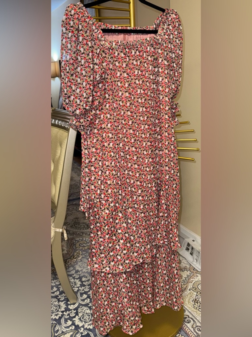Pink Floral Midi/Maxi Dress